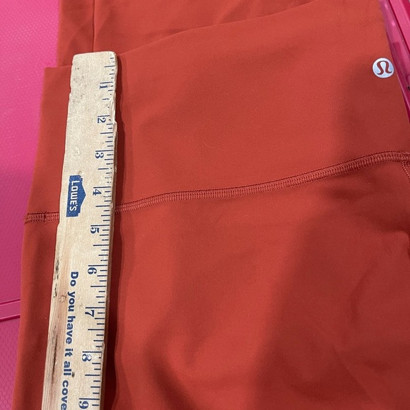Lululemon Orange leggings, inseam 23-24, wide band at top , super soft. - Picture 7 of 8